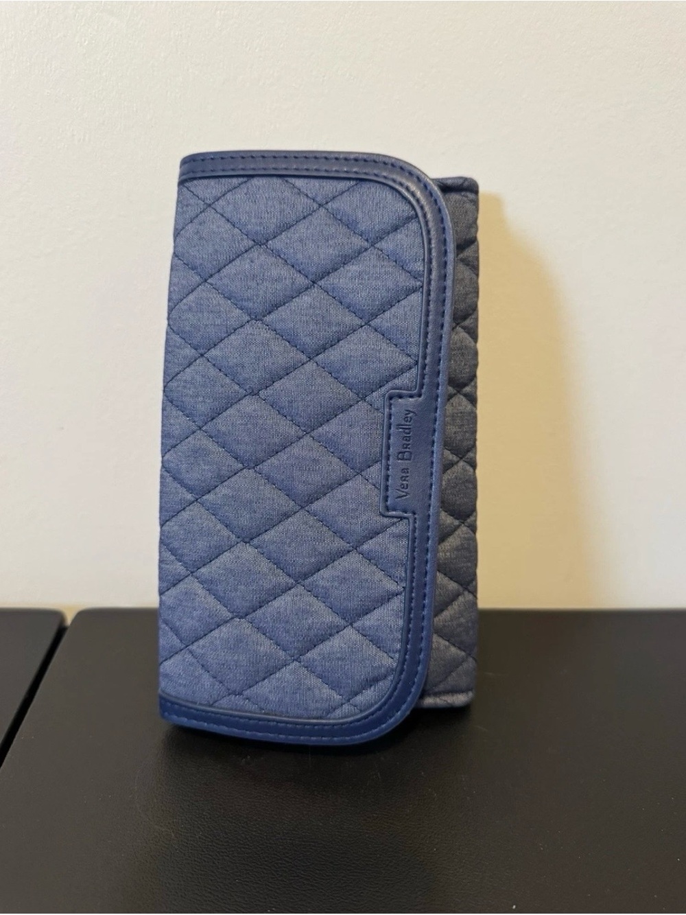 Vera Bradley Quilted Denim Blue Wallet New